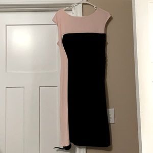 Pink and black dress